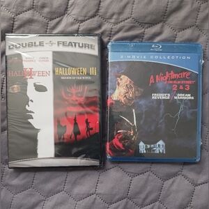 Horror Movie Lot: Nightmare On Elm St Pt 2-3, Halloween Pt 2-3 New Sealed
